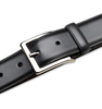Mezlan Classic Patina Calfskin Belt Black