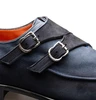 Mezlan Cascade Suede Double Monk Strap Indigo
