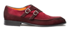 Mezlan Cascade Suede Double Monk Strap Wine