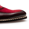 Mezlan Summit Calf/Suede Lace Up Burgundy/Red