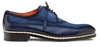 Mezlan Summit Calf/Suede Lace Up Navy/Jeans