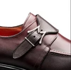 Mezlan Tahoe Patina Calf Monk Strap Burgundy/Red