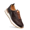 Hill Pebbled Calf Sneaker Dark Brown