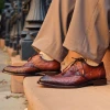 Cerler Ostrich Split Toe Derby Brown