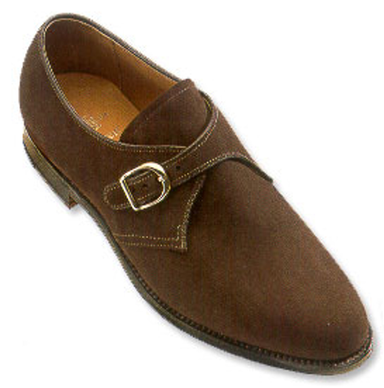 Alden Monk Strap Mocha Kid Suede Slip On #953