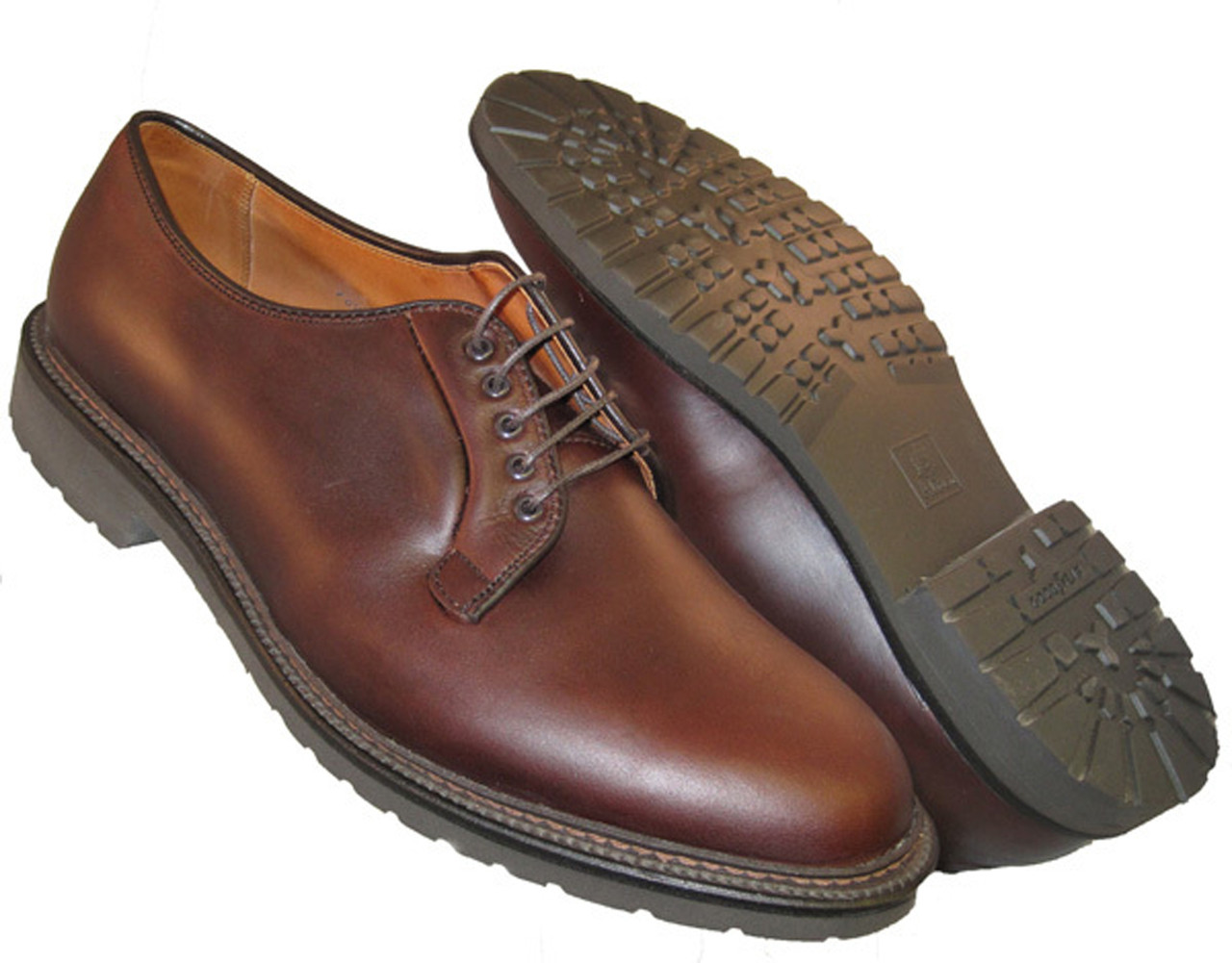 Alden - Men's Plain Brown Aniline Blucher