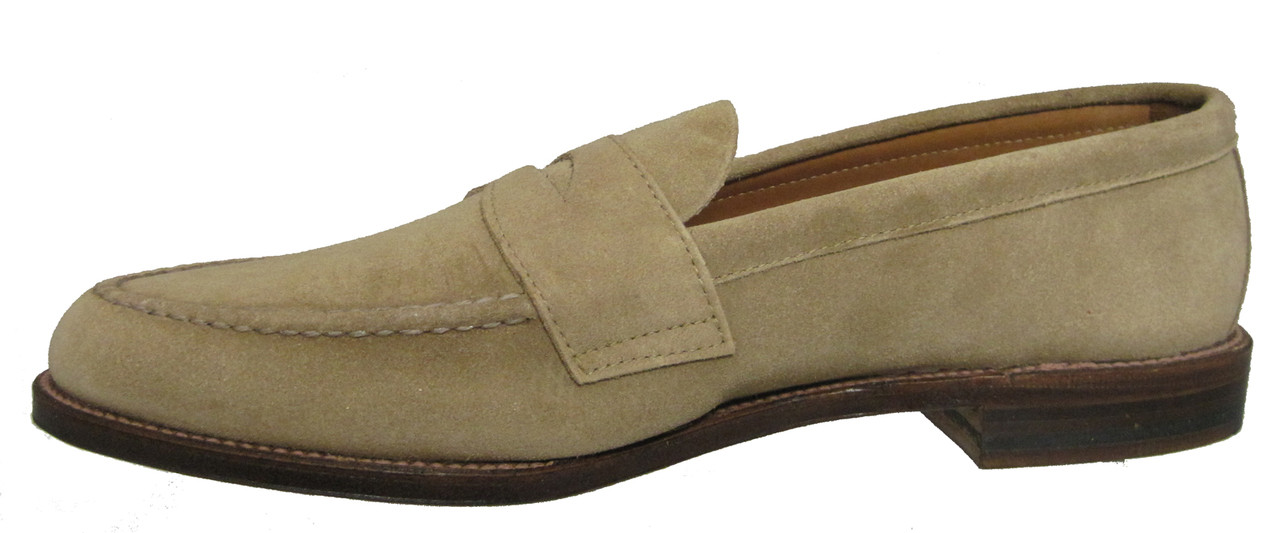 Alden Penny Loafer with Unlined Vamp Tan Suede #6244F - Sherman ...