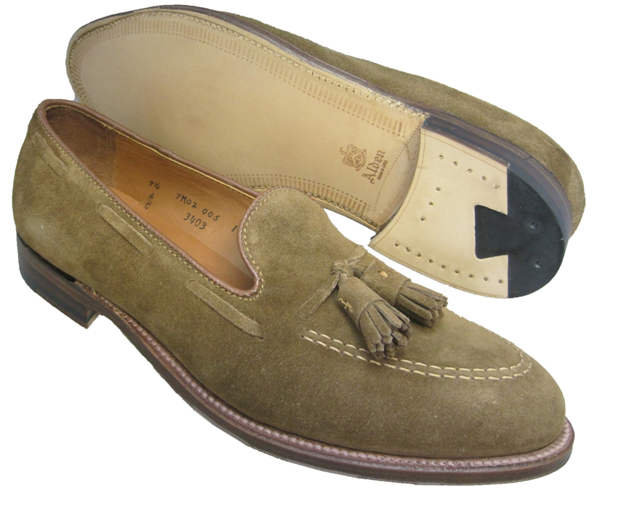 Alden Men's Tassel Moccasin Snuff Suede # 3403