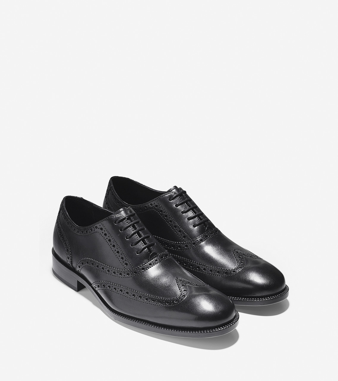 cole haan williams black wingtip shoes