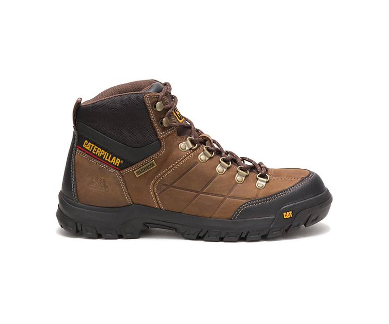 CAT Footwear Men's Threshold Waterproof Soft Toe Work Boot Real Brown