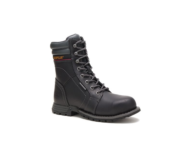 cat women's echo waterproof steel toe work boots
