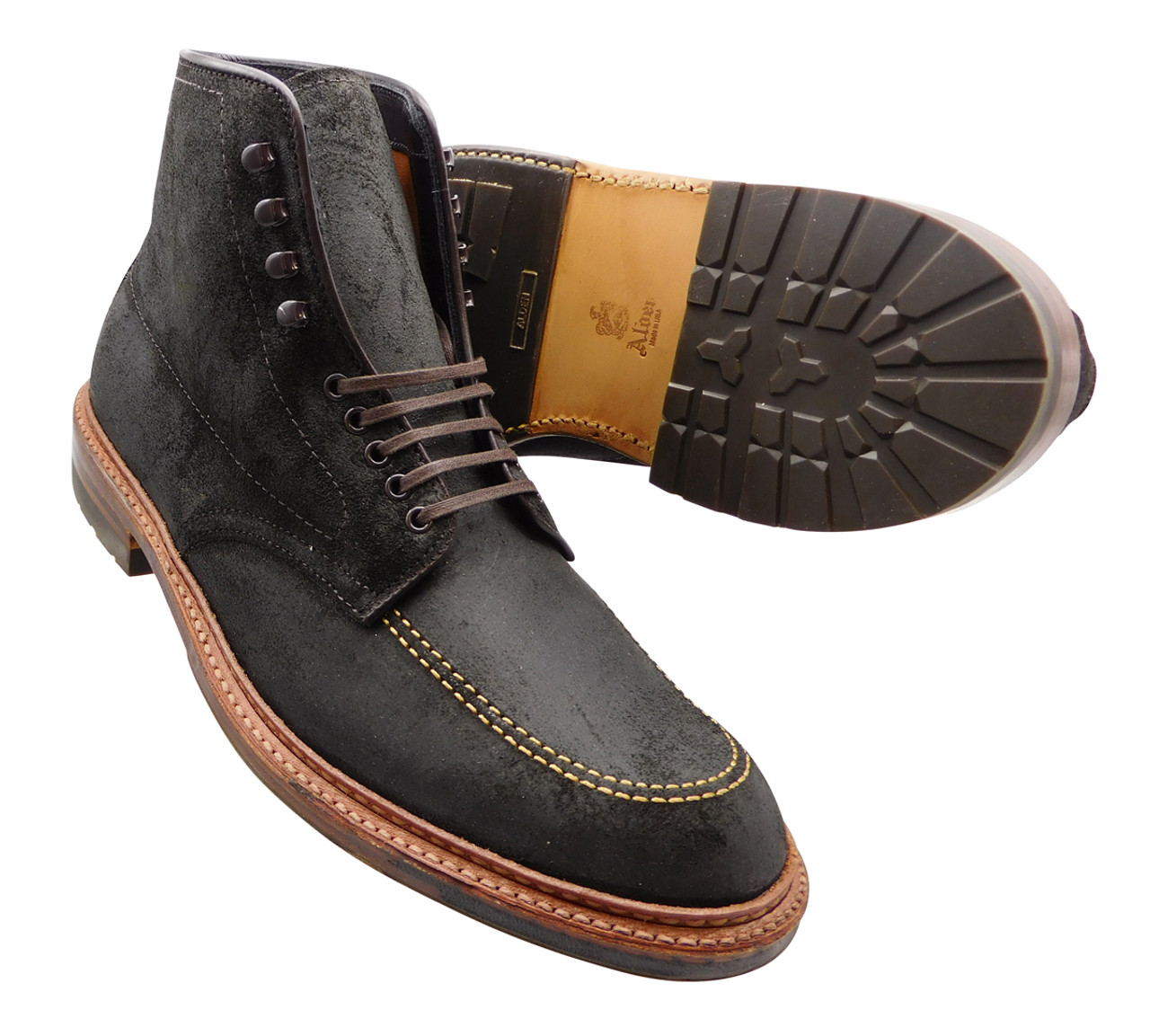 Alden Indy Boot Exclusive Version in Earth Chamois with Commando Sole # ...
