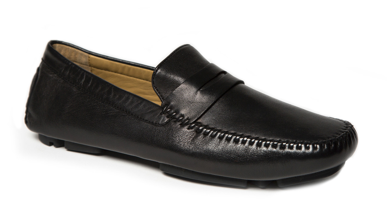 Robert Zur Men's Sven True Glove Penny Driving Moc Black - Sherman