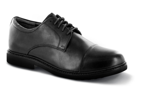 Apex Men's Lexington Cap Toe Oxford Black Leather | 9.5 XW