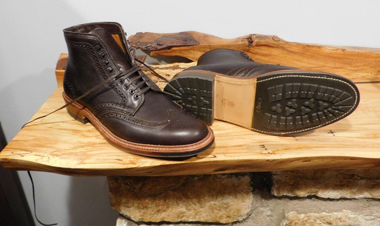 Limited Edition Ardmore Wing Tip Boot in Arabica Lux Calfskin with