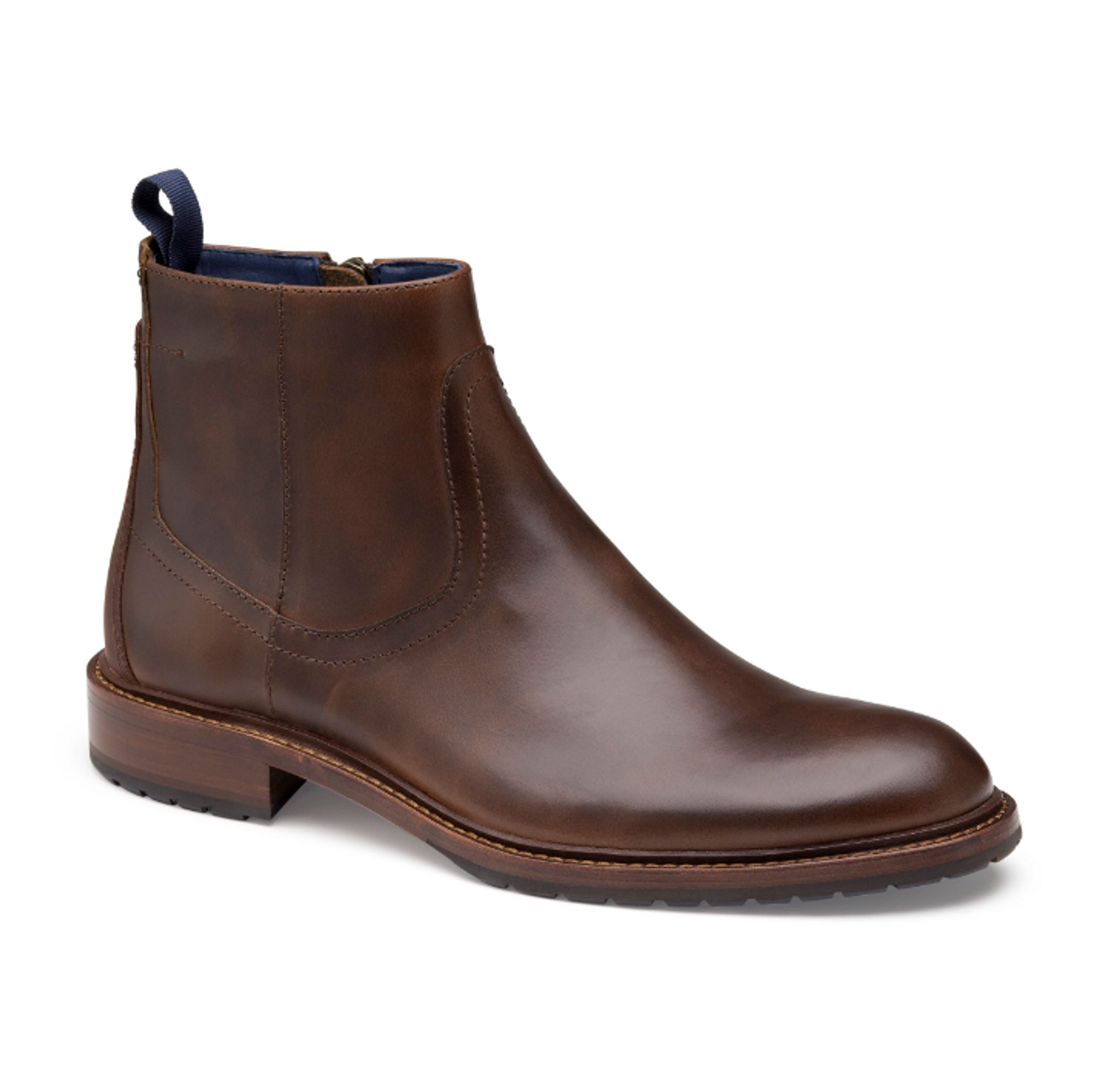 Johnston & Murphy Knox Zip Boot American Leather Brandy - Sherman ...