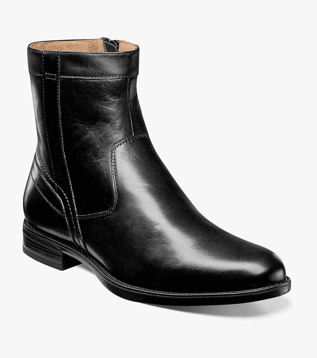 Florsheim Midtown Plain Plain Toe Zipper Boot Black - Sherman Florsheim Midtown Plain Plain Toe Zipper Boot Black - Sherman