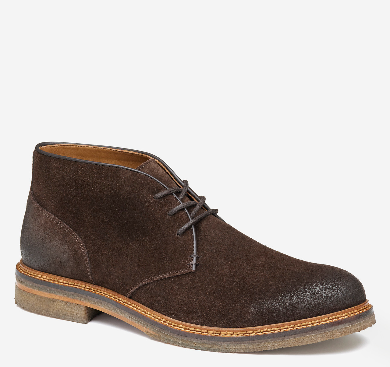 NEW JOHNSTON & MURPHY CALDER CHUKKA BROWN OILED FULL GRAIN LEATHER Men 8 M 1014884-default-L.jpg main image 2
