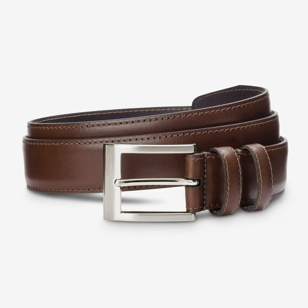 Allen Edmonds Wide Basic Dress Belt Mahogany Leather - Sherman
