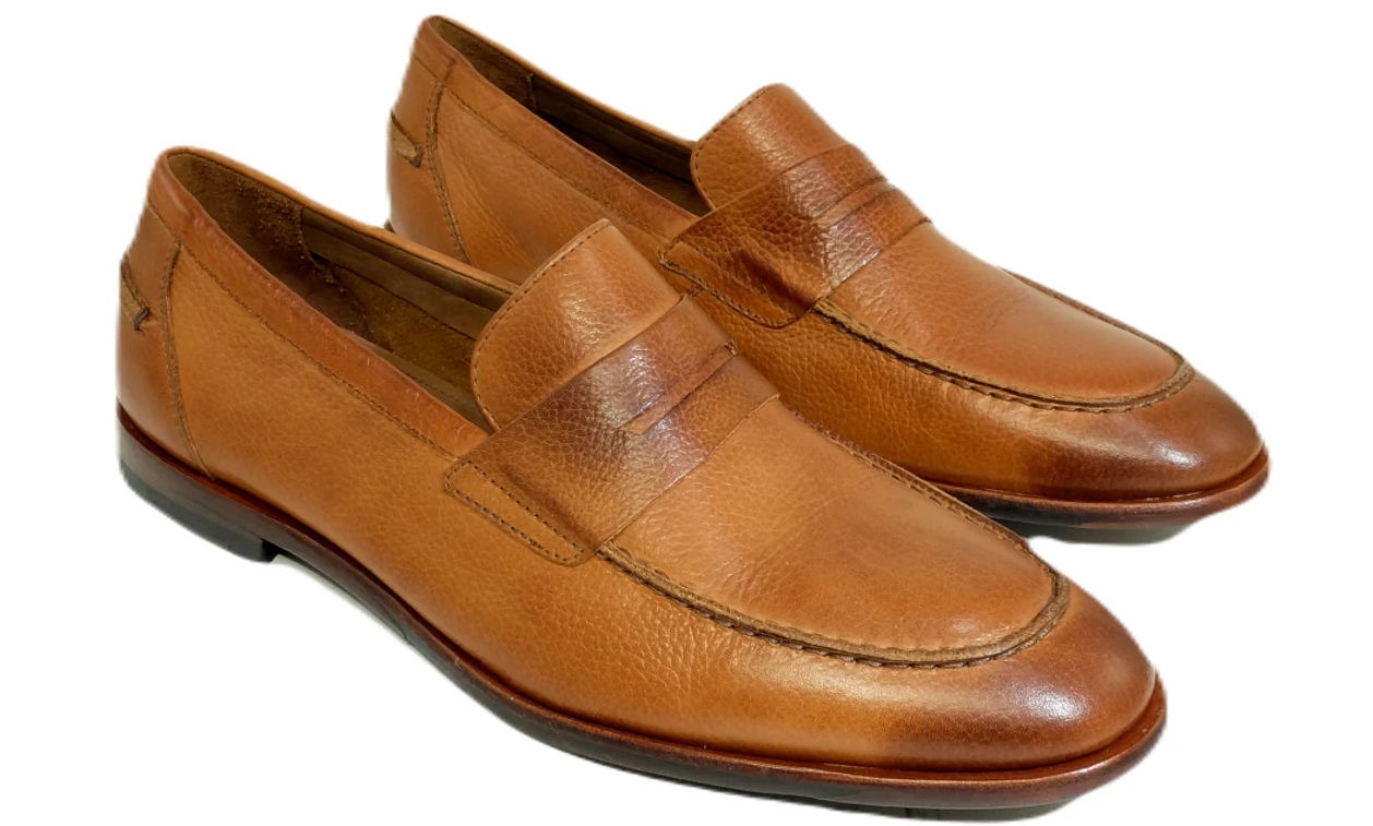 Alan Payne Men's Naples Black Penny Slip-On Loafers