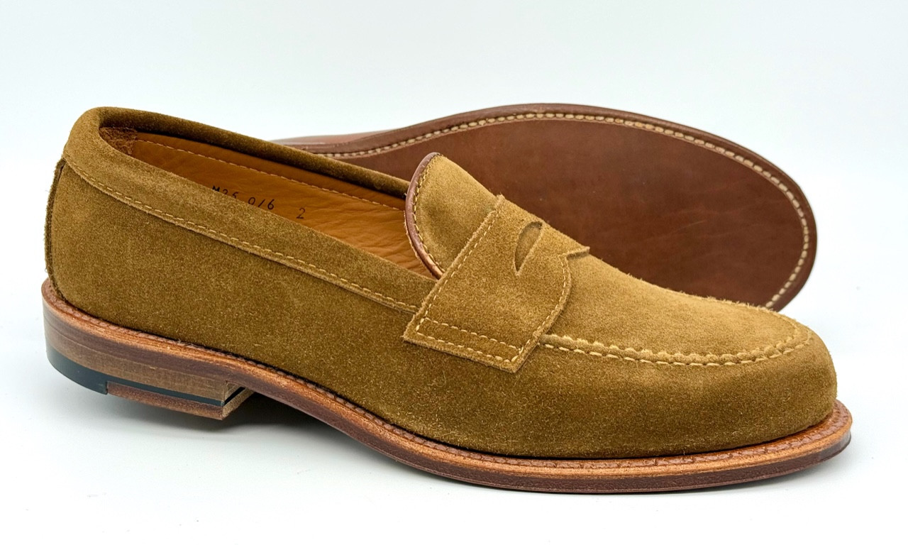 Alden Leisure Penny Loafer in snuff suede #6173F - Sherman