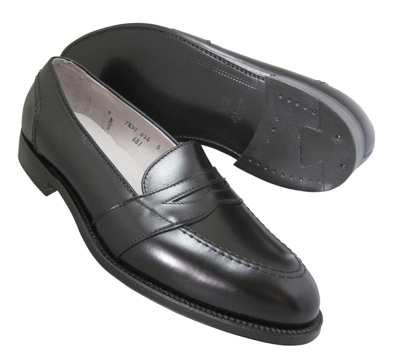 Alden Full Strap Slip-On Black Calfskin #681 - Sherman Brothers Inc