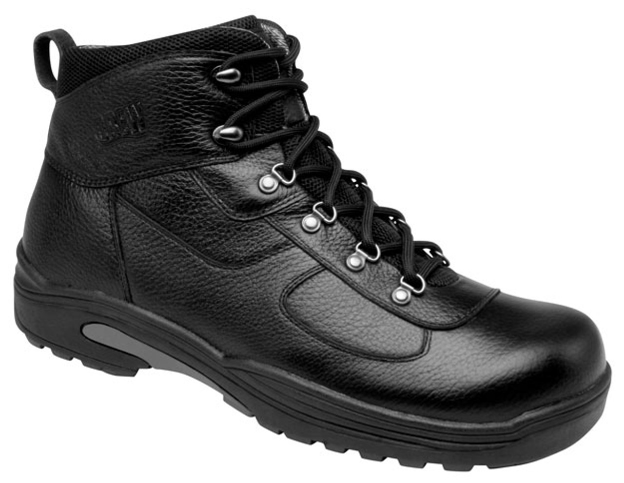 black waterproof walking boots