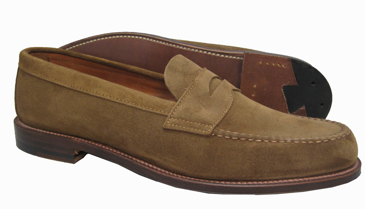 Alden Penny Loafer with Unlined Vamp Snuff Suede #6243F - Sherman ...