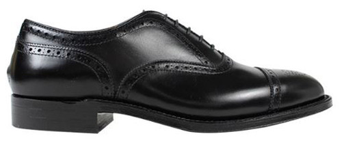 Alden Medallion Tip Bal Black Calfskin #909 - Sherman Brothers Inc