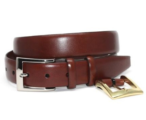 Torino Italian Calfskin Double Buckle Belt Chili
