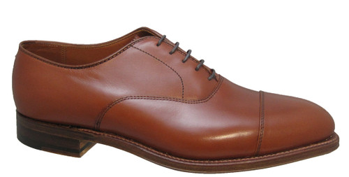 ALDEN - MENS STRAIGHT CAP TOE BAL Burnished Tan CALFSKIN #9062