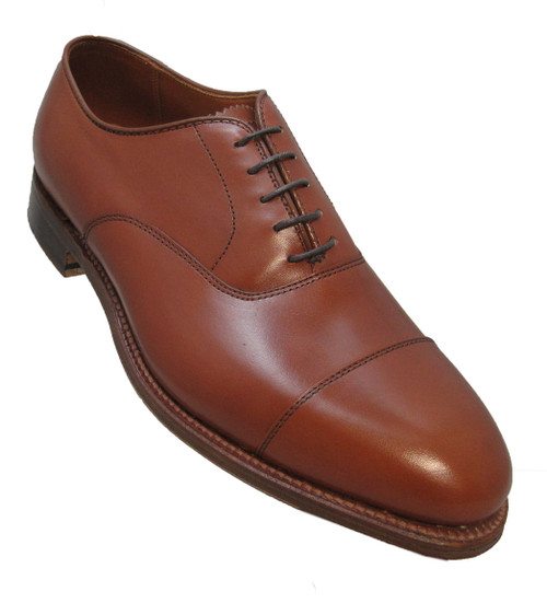 ALDEN - MENS STRAIGHT CAP TOE BAL Burnished Tan CALFSKIN #9062