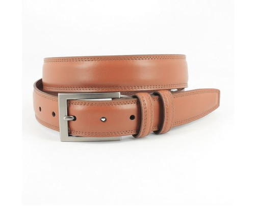 Torino Italian Aniline Leather Belt Tan - Sherman Brothers Inc