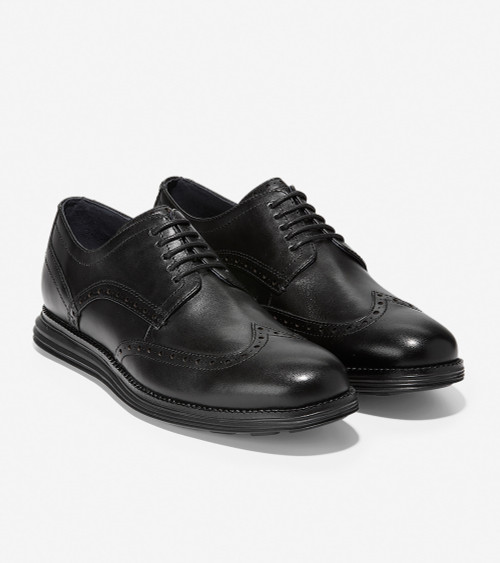 black wingtip oxfords