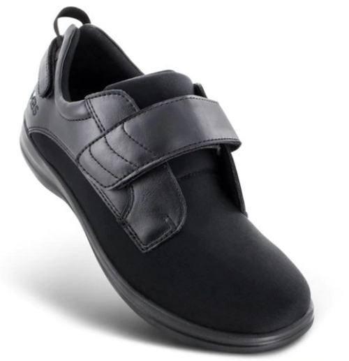 Apex Men's Moore Balance Shoe Black Stretch Fabric - Sherman Brothers Inc