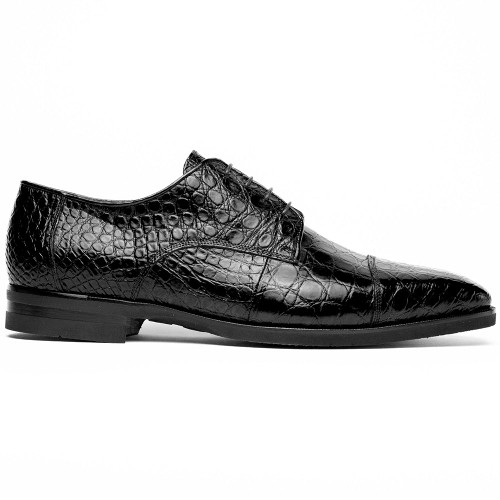 Zelli  Andrea Crocodile Lace Up Black