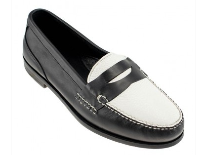 Sherman Brothers Shag Loafer Black/White Leather | 11.5 M