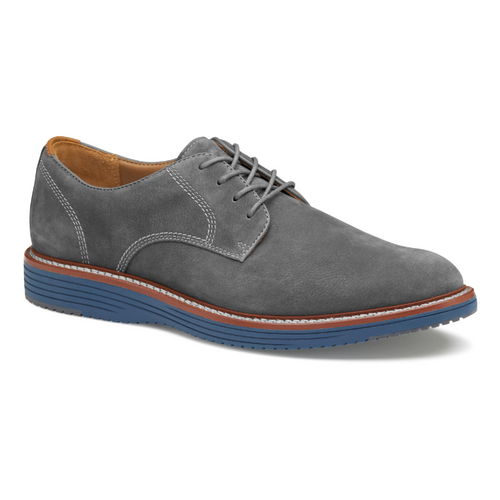 Johnston & Murphy Upton Plain Toe Nubuck Gray