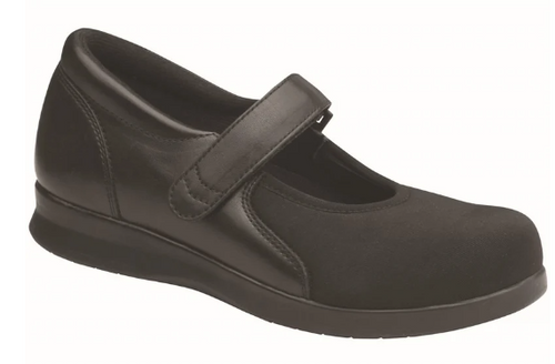 Drew Women's Bloom II Black Leather Stretch