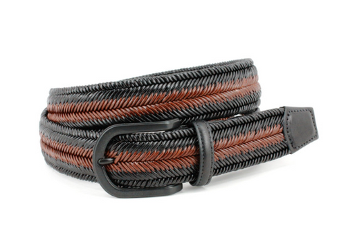 Torino Leather Torino Leather Black Antiqua Belts w/Brass