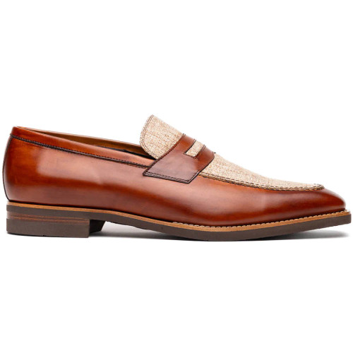 Zelli LAGO ITALIAN CALFSKIN SLIP ON LOAFER COGNAC - Sherman
