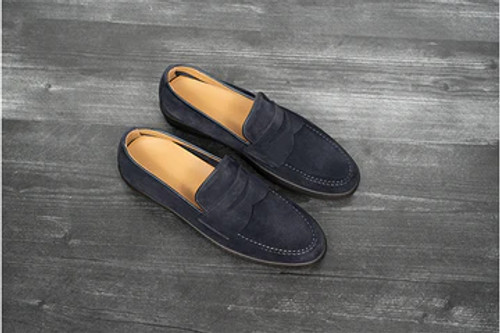 G. Brown Ernie Suede Penny Loafer Black