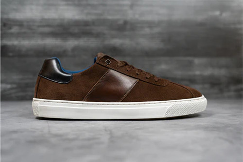 G. Brown Jolt Calfskin/Suede Sneaker Brown with white sole