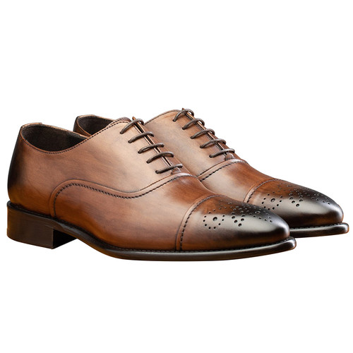 Toscana Big and Tall 2361 Calzoleria Cayenne Calf Cap Toe Brown Toscana Big and Tall 2361 Calzoleria Cayenne Calf Cap Toe Brown