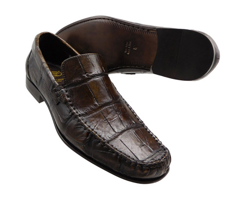 Toscana Calzoleria Men's Nile Crocodile Venetian Loafer Moor