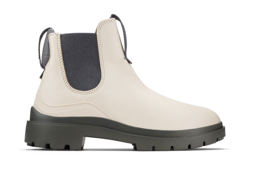 Olukai Women’s Hehi Waterproof Chelsea Boots White Sand/Steel