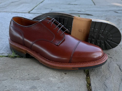  Limited Edition "Winslow" Cap toe Blucher in Brown Derosa Calfskin w/ Commando Sole #D9539C 