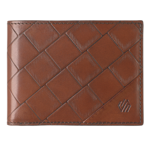 Johnston & Murphy Hudson Basketweave Billfold Brown