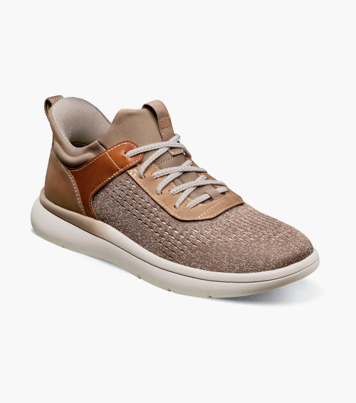 Florsheim Fleet  Knit Elastic Lace Sneaker Taupe