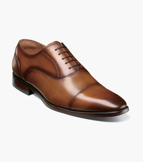 Florsheim Sorrento Lux Cap Toe Balmoral Oxford Black - Sherman